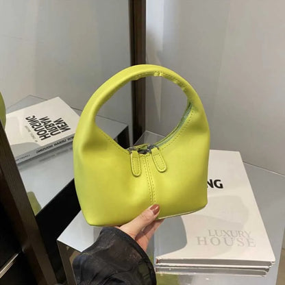 Crescent Hobo Bag – PU Leather Underarm Purse for Women