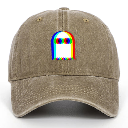 Colorful Ghost Print Baseball Cap – Adjustable Unisex Hat