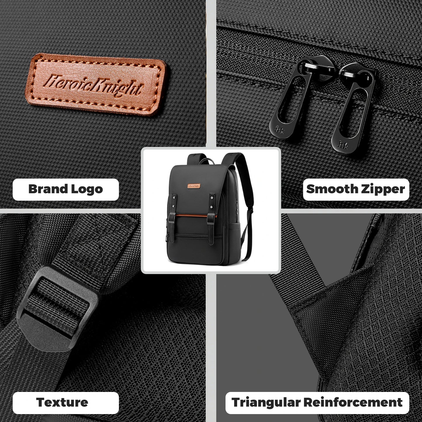 Vintage Laptop Backpack for Men – 15.6" Waterproof Travel Bag