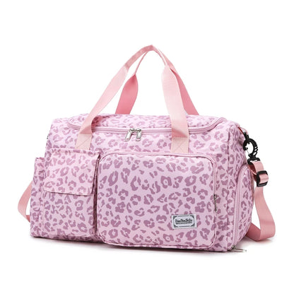 Leopard Print Duffle Bag – Large Capacity Sports Travel Bag