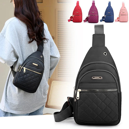 Quilted Sling Chest Bag for Women – Crossbody Shoulder Bag