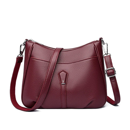 Roomy Soft Leather Crossbody Bag for Women – Classic Shoulder Purse