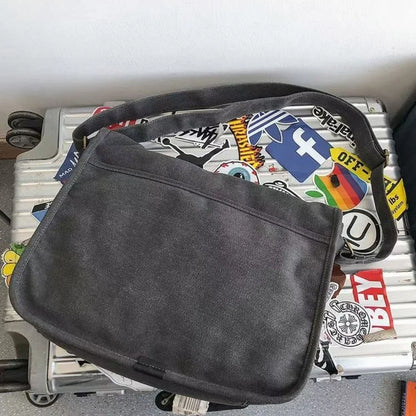Canvas Messenger Bag – Large Capacity Vintage Satchel
