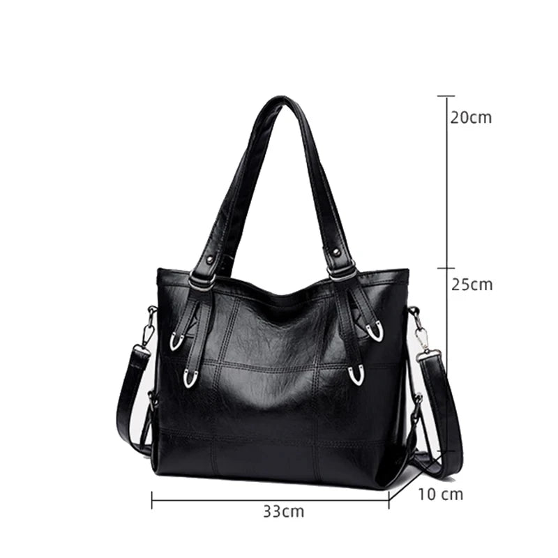 PU Leather Shoulder Bag – Large Capacity Women's Tote Handbag