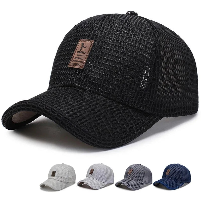 Breathable Mesh Baseball Cap Unisex Snapback Summer Sun Hat