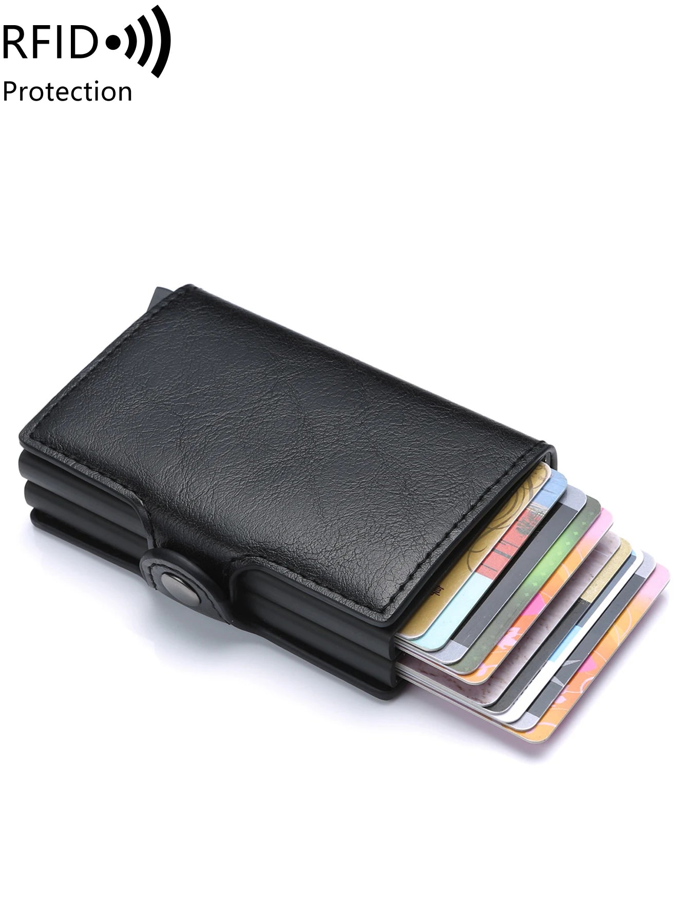 RFID Blocking Pop-Up Card Holder Wallet for Men