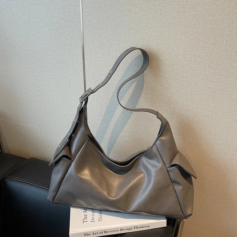 Casual Simple Large Capacity Shoulder Bag Winter Korean Version Temperament Tote Underarm