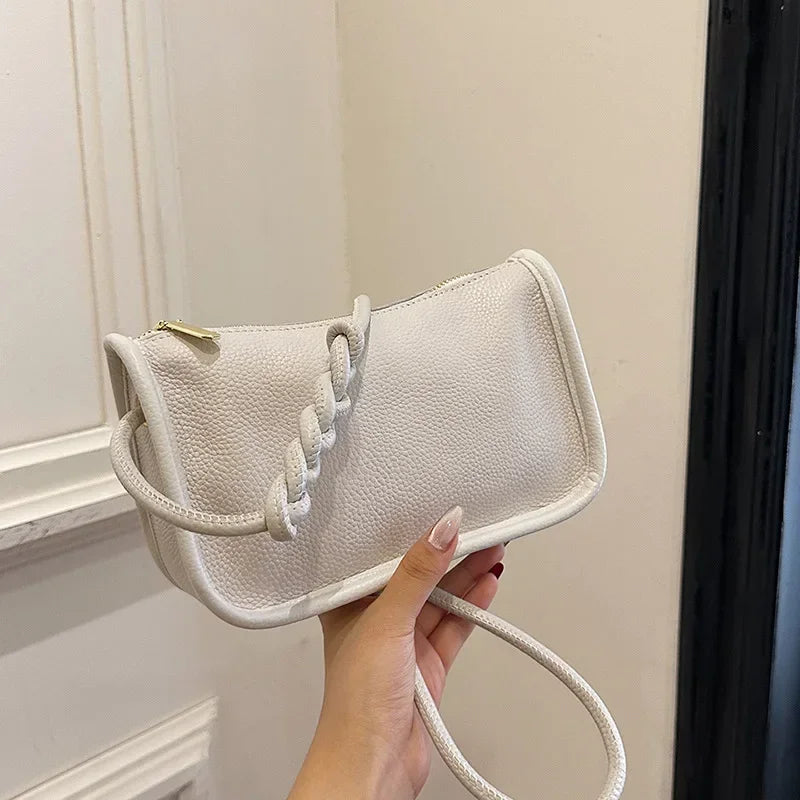 Genuine Leather Crossbody Bag for Women – Cowhide Shoulder Purse