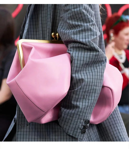 Women S Bag Retro Shell Oblique Span Clip Single Shoulder Large Capacity Trendy Portable Handbags
