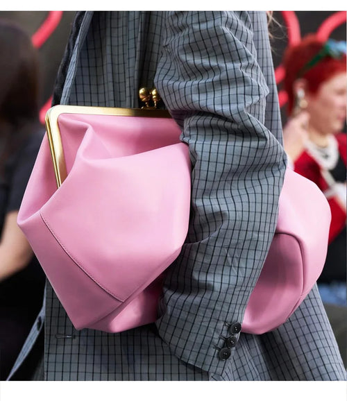 Women S Bag Retro Shell Oblique Span Clip Single Shoulder Large Capacity Trendy Portable Handbags