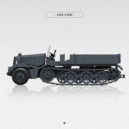 WWII SD KFZ 9 Famo Half-Track Military Building Blocks Set