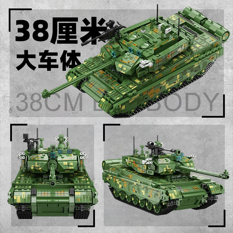 Type 99A Main Battle Tank Building Blocks Set – 1426 Pcs Military Bricks Model
