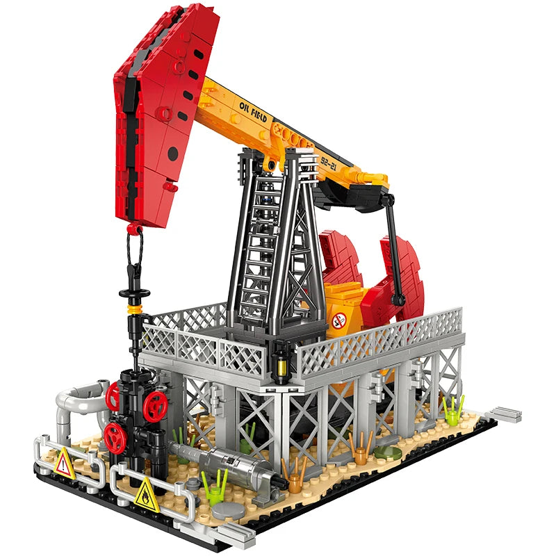 Oil Field Pump Jack MOC Building Blocks Set – City Engineering Bricks