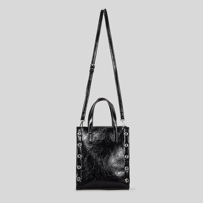 Rivet Buckets Bag Designer Women Handbags Luxury Pu Leather Shoulder Crossbody Bags Punk Small Tote
