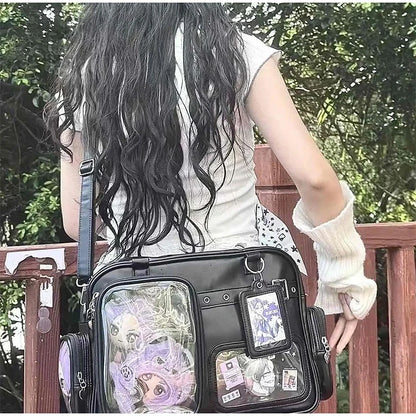 Ita Bag Large Capacity Transparent Window Shoulder Bag
