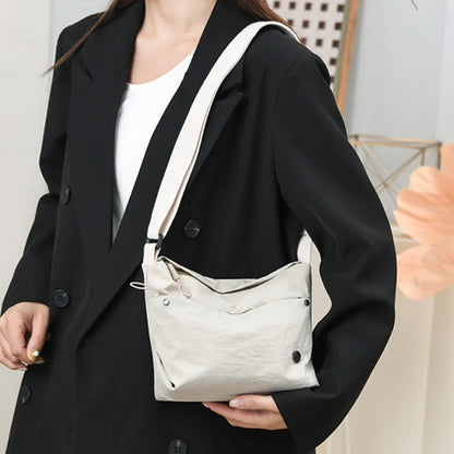Lightweight Nylon Crossbody Bag – Wide Strap Women's Shoulder Bag