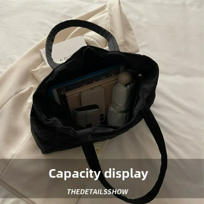 Autumn Winter Top Handle Bag Women Simple Large Capacity Tote Crossbody Shoulder Lightweight Bags