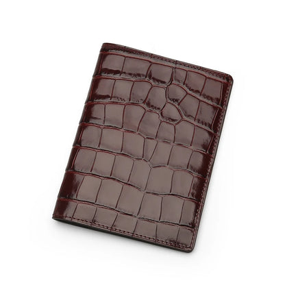 Luxury RFID Leather Passport Cover – Crocodile Pattern