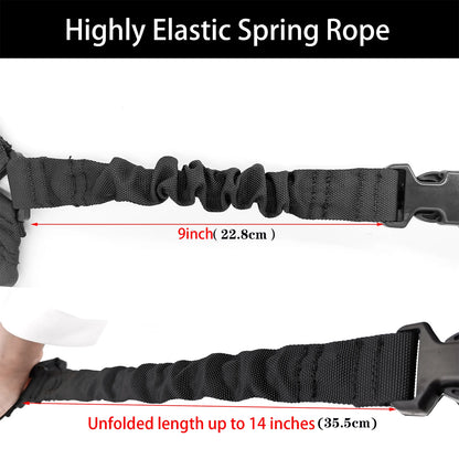 Tactical Bungee Rifle Sling with Metal Hook & Shoulder Pad