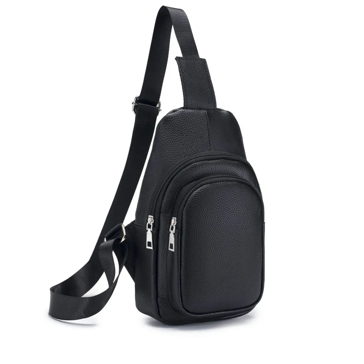 Genuine Leather Men's Sling Chest Bag – Crossbody Pack