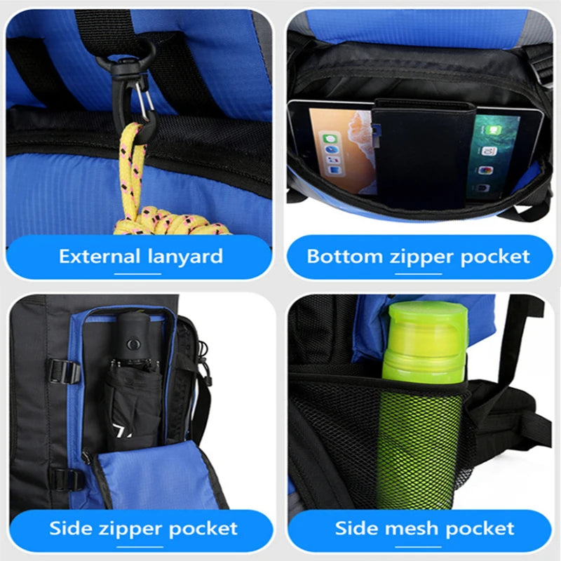 90L Hiking Backpack – Large Capacity Waterproof Camping Rucksack