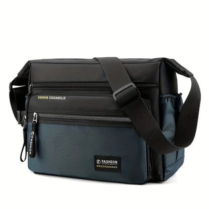 Waterproof Nylon Men's Crossbody Shoulder Bag – Multi-Pocket