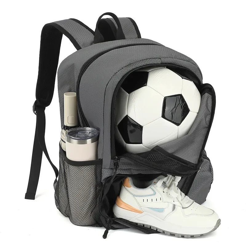 Sports Backpack with Ball & Shoe Compartment – Large Capacity for Soccer, Basketball & Football