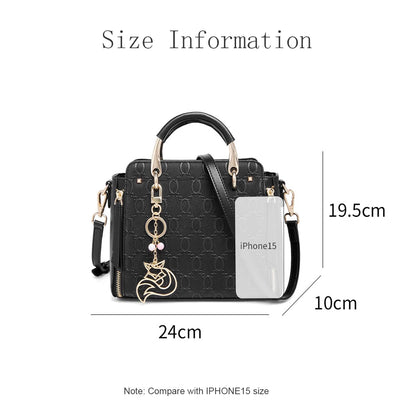 Foxer Brand Cowhide Leather Women S Handbag Shoulder Bag Luxury Design Female Crossbody Elegant Tote