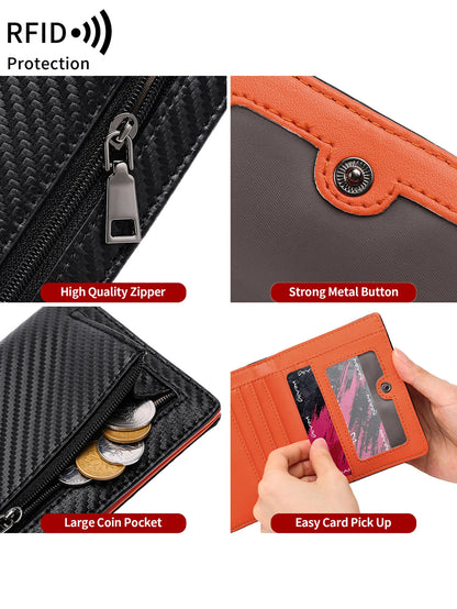RFID Blocking Carbon Fiber Bifold Wallet for Men