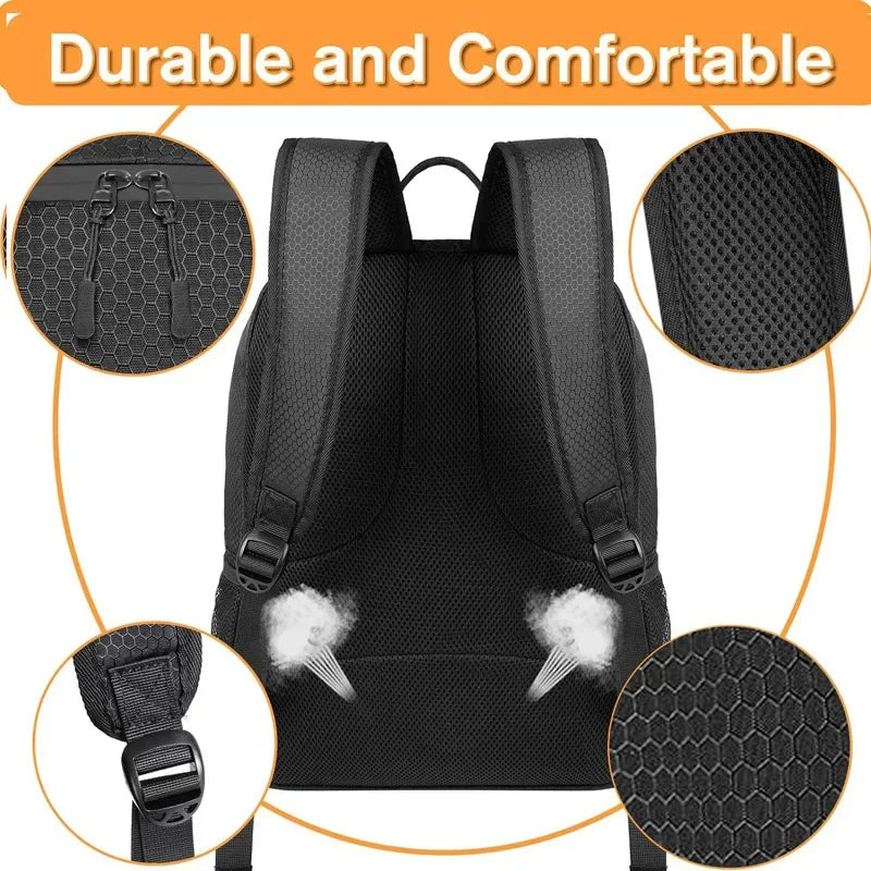 Sports Backpack with Ball & Shoe Compartment – Large Capacity for Soccer, Basketball & Football