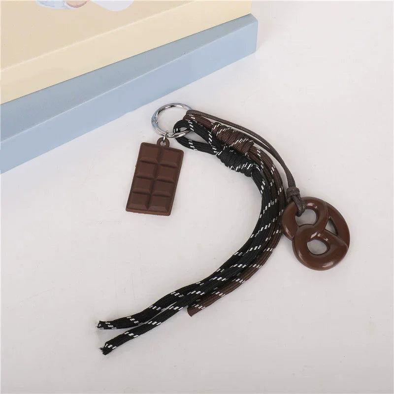 Cute Animal Leather Keychain Charm – Cat & Dog Pendant