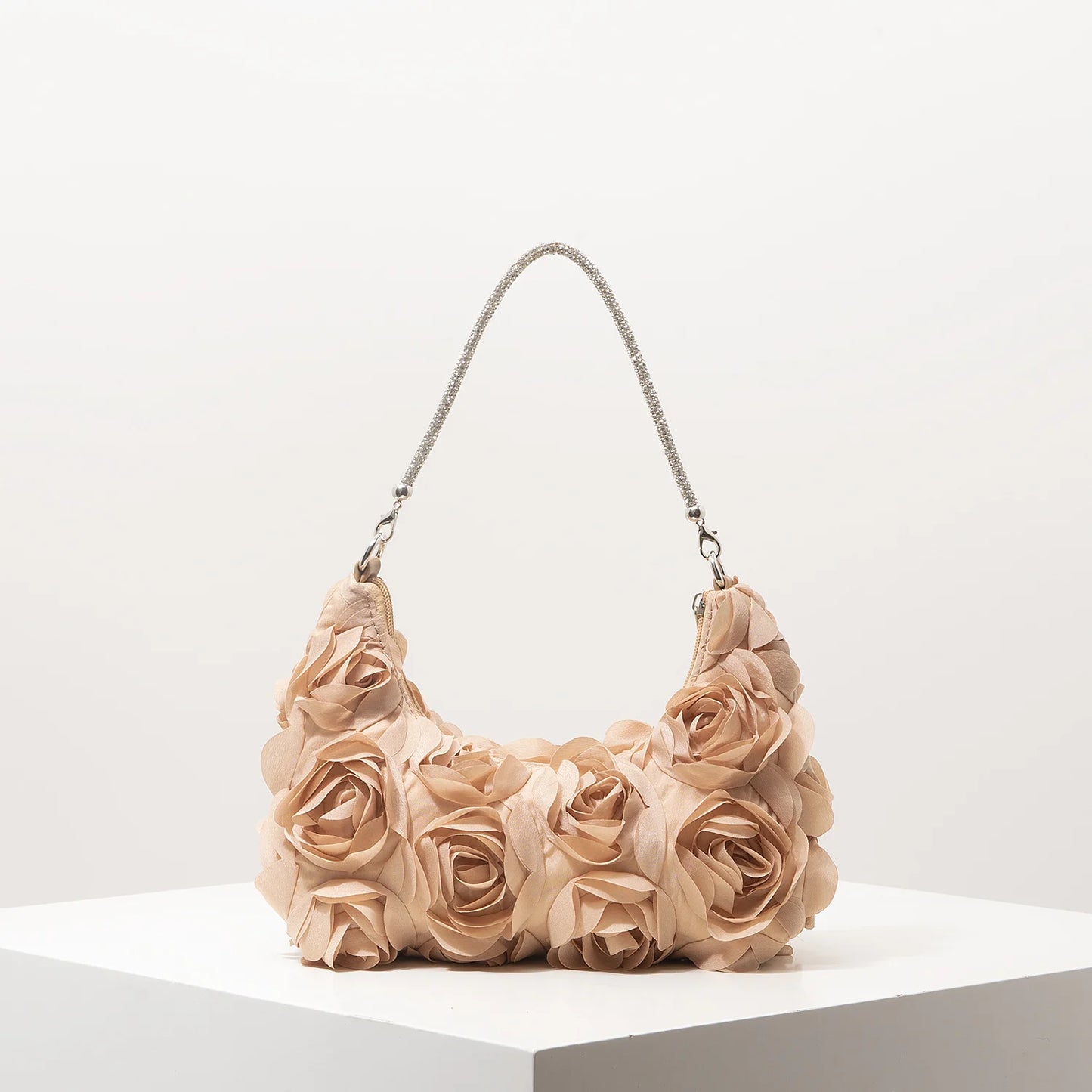 3D Rose Floral Shoulder Bag for Women – Party & Gala