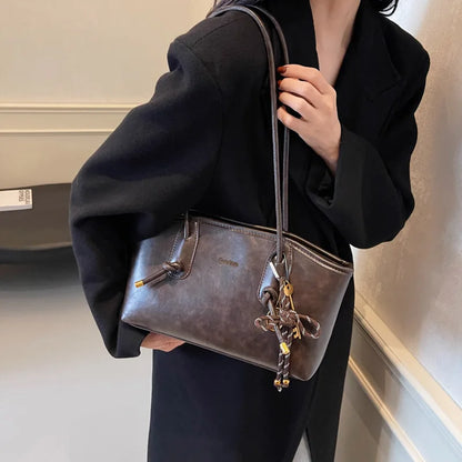 PU Leather Shoulder Bag for Women – Y2K Crossbody Handbag