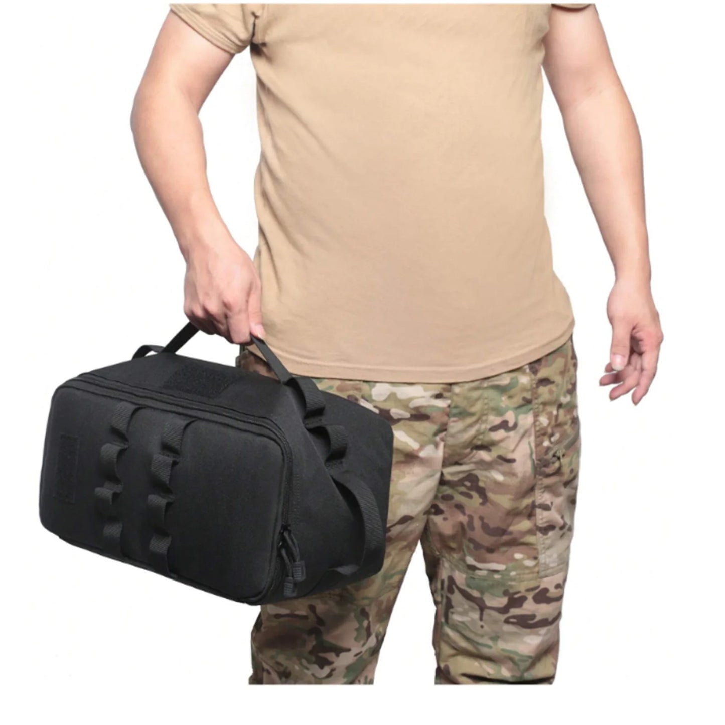 Camping MOLLE Storage Bag – Gas Stove Canister & Cookware Carry Sack
