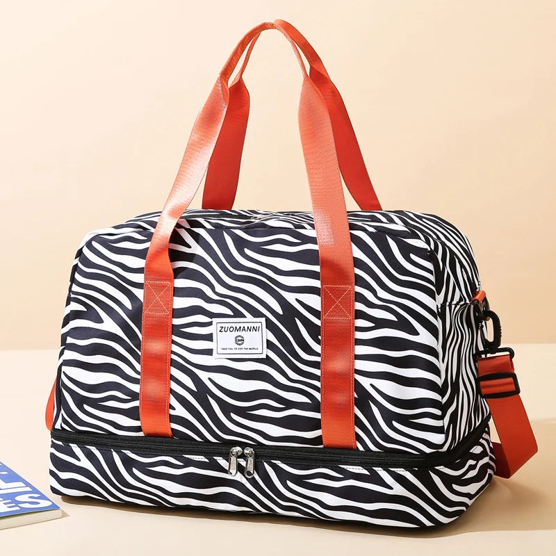Animal Print Duffle Bag – Large Capacity Gym & Travel Weekender