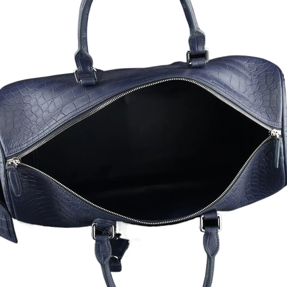 Crocodile Belly Leather Duffle Bag – Men's Luxury Travel Bag