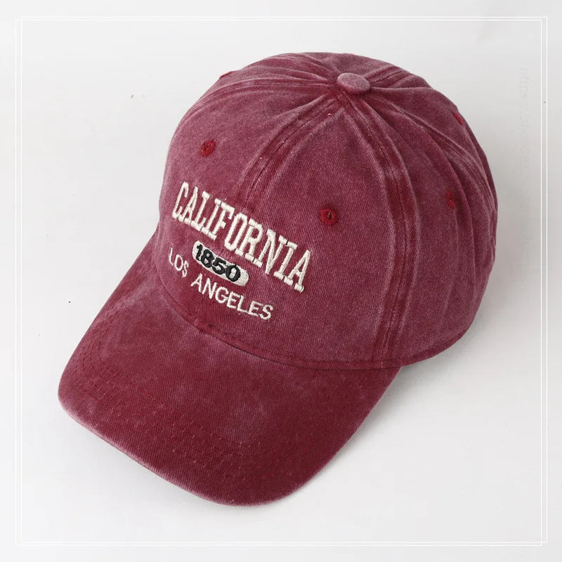 California 1850 Embroidered Baseball Cap – Washed Cotton Hat