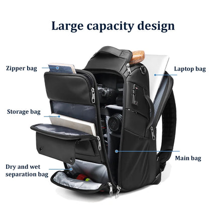 Professional SLR Camera Backpack 40L – 17" Laptop, Tripod Holder, Anti-Theft