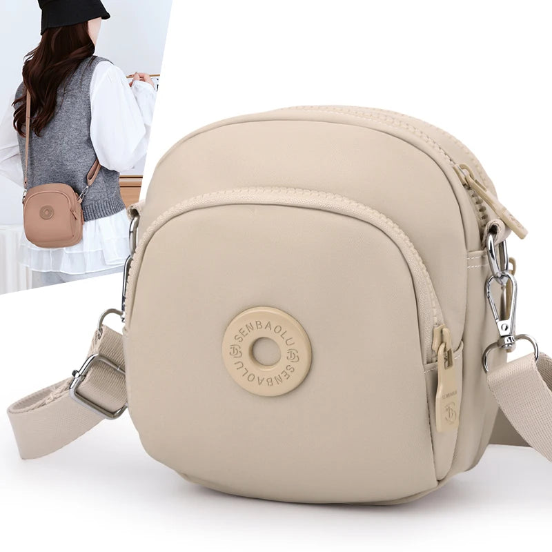 Women's Waterproof Nylon Crossbody Bag – Multi-Pocket Shoulder Purse