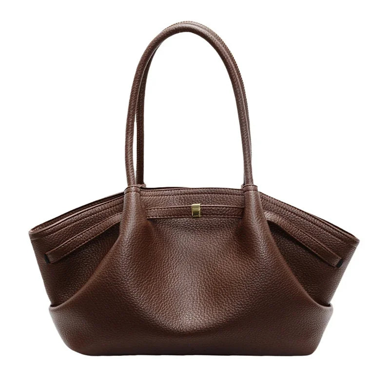 PU Leather Tote Shoulder Bag for Women – Lychee Pattern