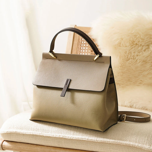 Spring Summer Lady S Bag Cow Leather Retro Female Shoulder Large Capacity Flap Purse Luxury Office