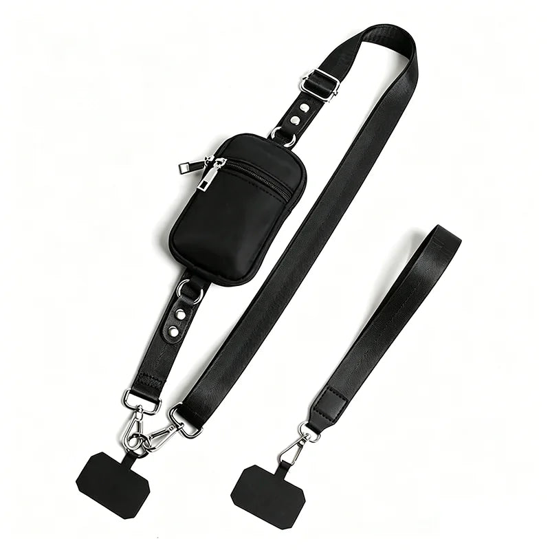 Crossbody Phone Bag with Detachable Lanyard & RFID Blocking Wallet