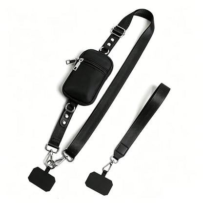 Crossbody Phone Bag with Detachable Lanyard & RFID Blocking Wallet