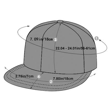 NY Embroidery Snapback Baseball Cap – Unisex Flat Brim Hat