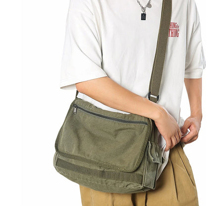 Canvas Messenger Bag – Casual Crossbody for Women & Students