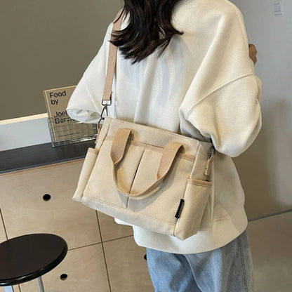 Canvas Tote Bag Women's Large Capacity Crossbody Handbag