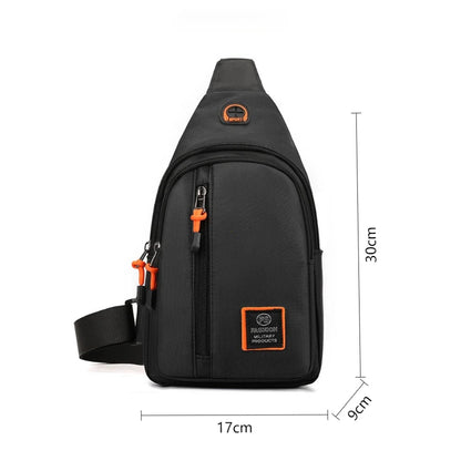Men's Waterproof Oxford Crossbody Bag – Sports & Travel Chest Pouch