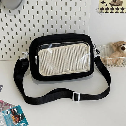 Cute Ita Crossbody Bag with Clear Display Window for Girls