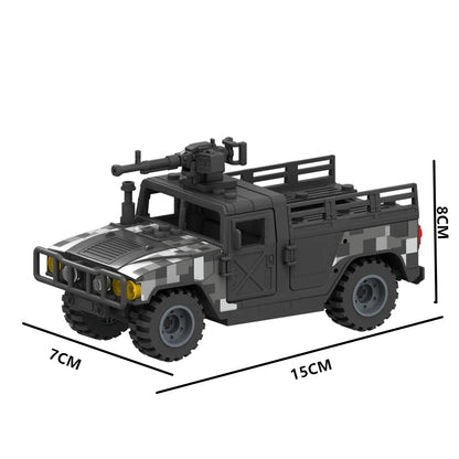 Military Humvee Armored Truck Building Blocks MOC Set