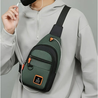 Men's Lightweight Sling Chest Bag Casual Crossbody Pack
